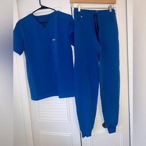 Figs Men’s Royal Blue Scrub Set, Size XS